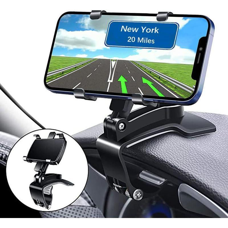 2025-360-Degree Rotating Dashboard and Windshield Has a Universal Clip with Anti-Shake and Non-Contact Functions, Suitable for Iphone / Samsung / Android, Tiktok Popular Accessories Gift, Gift for Parents, Gift for Family.Phone Holder for Car Vehicle