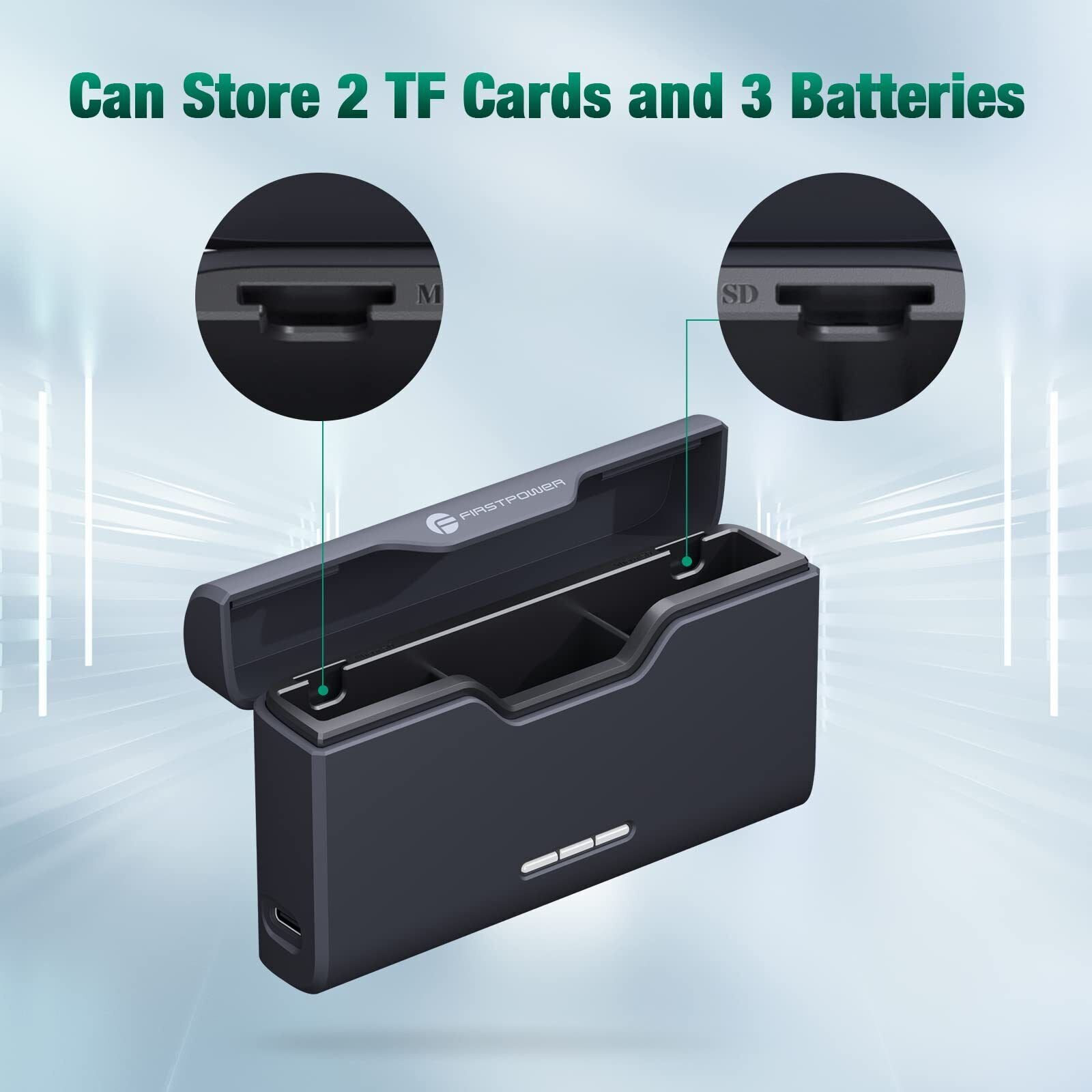 3-Channel USB Quick Charger for Gopro Hero 12/11/10/9/8/7