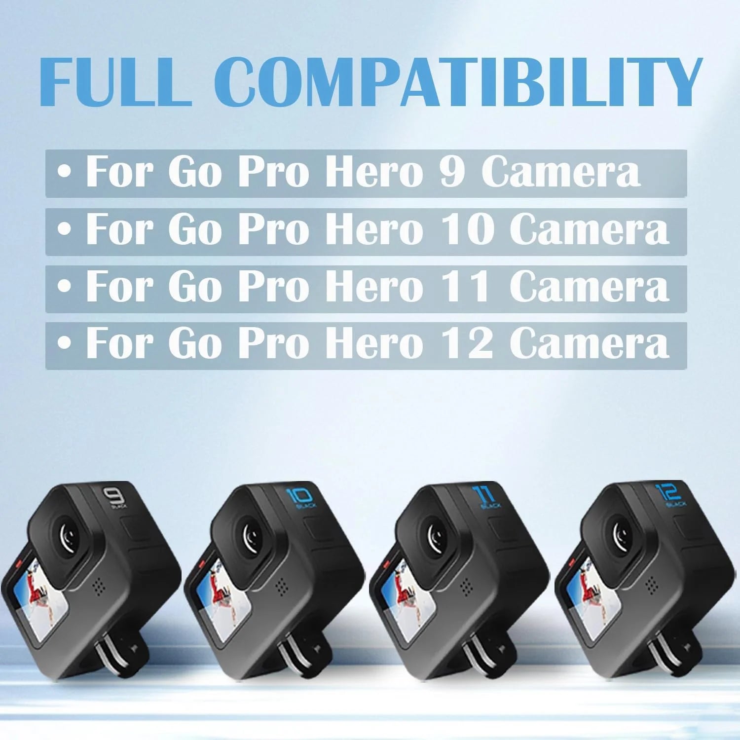 3Pack Battery for Gopro Hero 12 Black, Gopro Hero 11 Black, Gopro Hero 10/ 9 Black, with 3-Channel Battery Charging Station for Gopro 12 11 10 9 Camera Battery