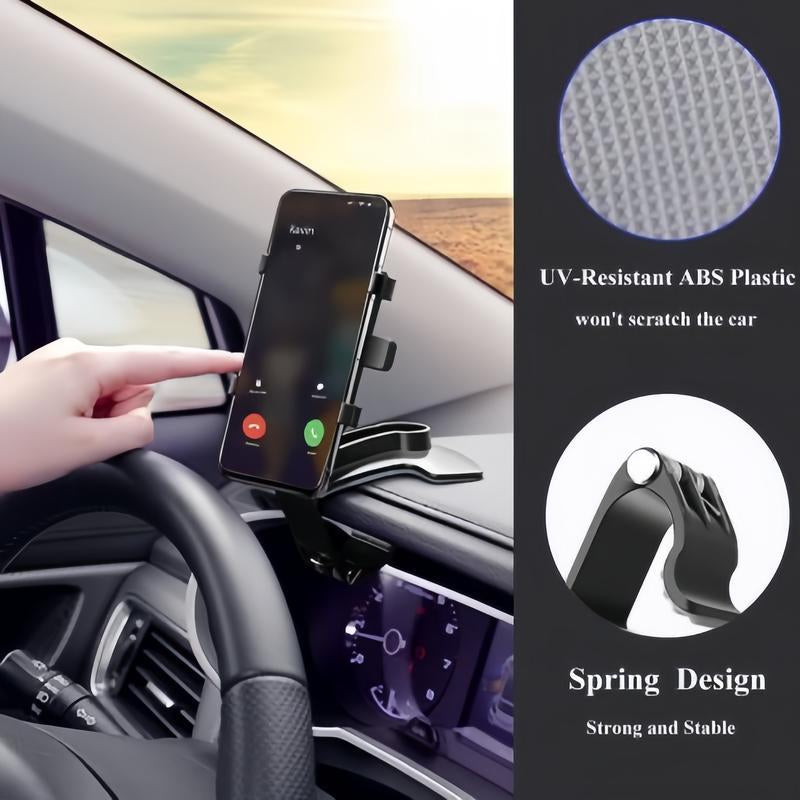 2025-360-Degree Rotating Dashboard and Windshield Has a Universal Clip with Anti-Shake and Non-Contact Functions, Suitable for Iphone / Samsung / Android, Tiktok Popular Accessories Gift, Gift for Parents, Gift for Family.Phone Holder for Car Vehicle