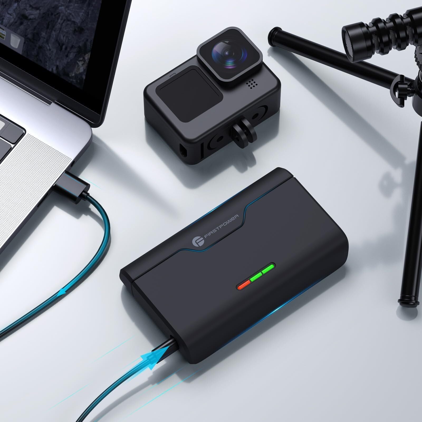 3-Channel USB Quick Charger for Gopro Hero 12/11/10/9/8/7