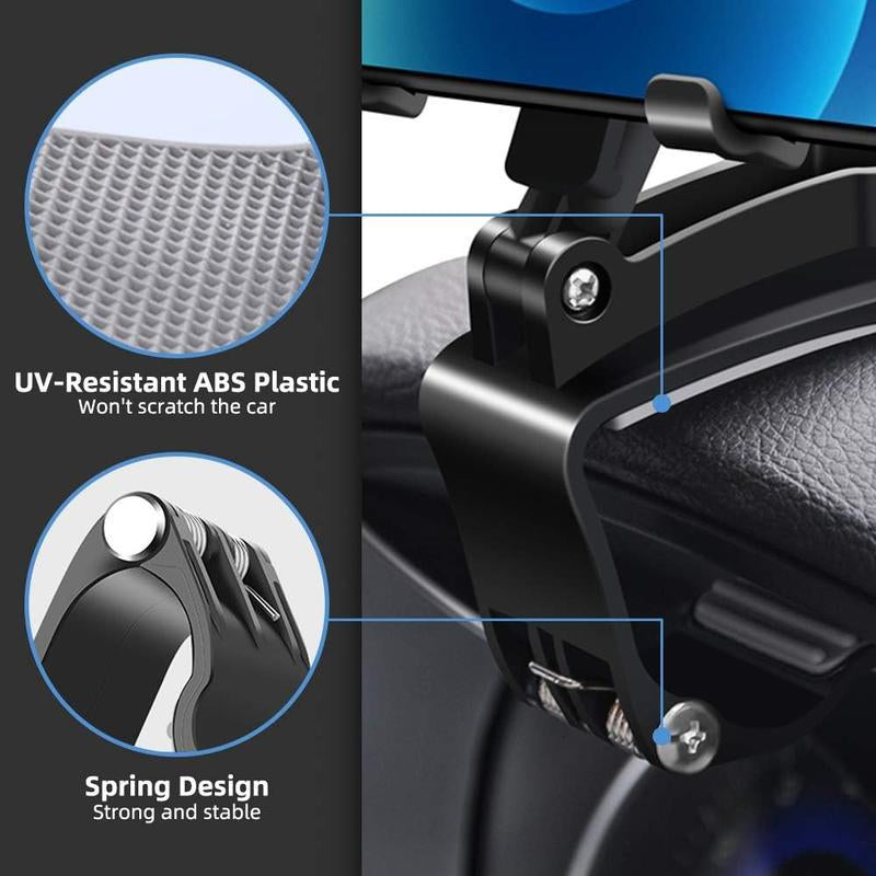 2025-360-Degree Rotating Dashboard and Windshield Has a Universal Clip with Anti-Shake and Non-Contact Functions, Suitable for Iphone / Samsung / Android, Tiktok Popular Accessories Gift, Gift for Parents, Gift for Family.Phone Holder for Car Vehicle